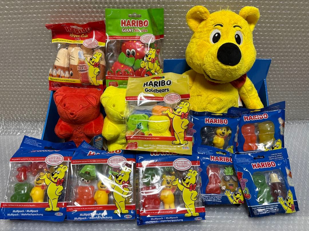 【希少品】HARIBO ぬいぐるみ6種とフィギュアセット7種　ハリボー　海外品
