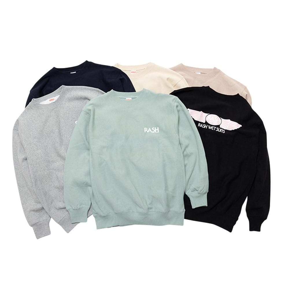 RASH WETSUITS 羽バッククルーネックスウェット ヘザーグレー XL