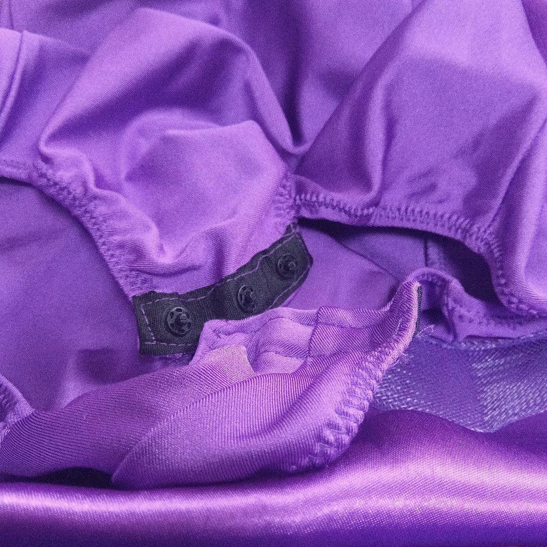 紫の社交ダンススタンダードドレス　Lサイズ