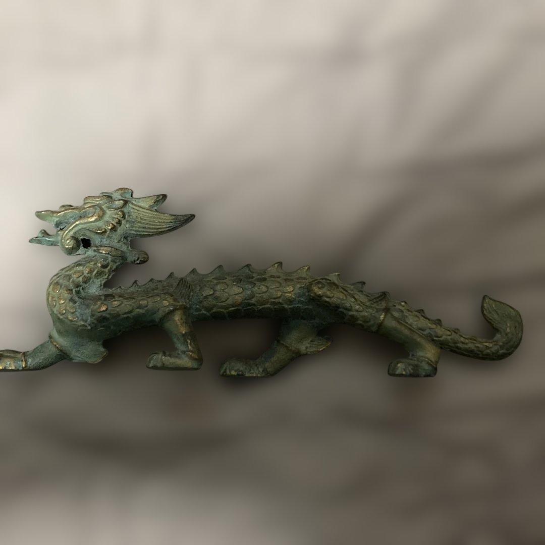 青銅製ドラゴン置物