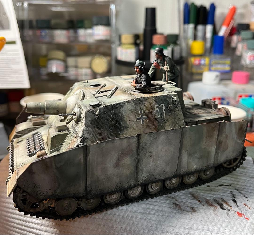 1/35 ドイツブルムベア後期型。ツインメリット加工。ウェザリング。搭乗員2体。