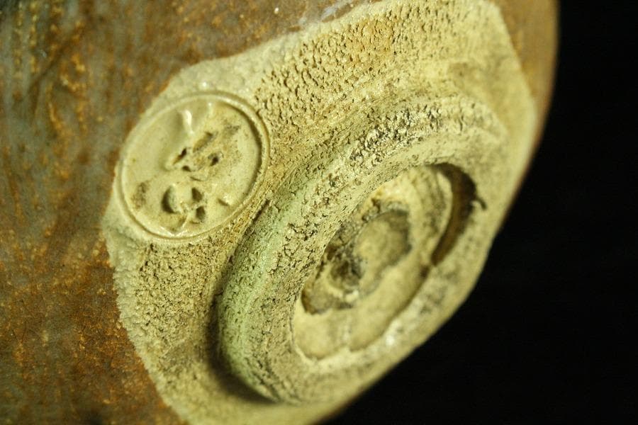 茶道具 小川長楽作 赤楽茶碗 書付(K-XA949)