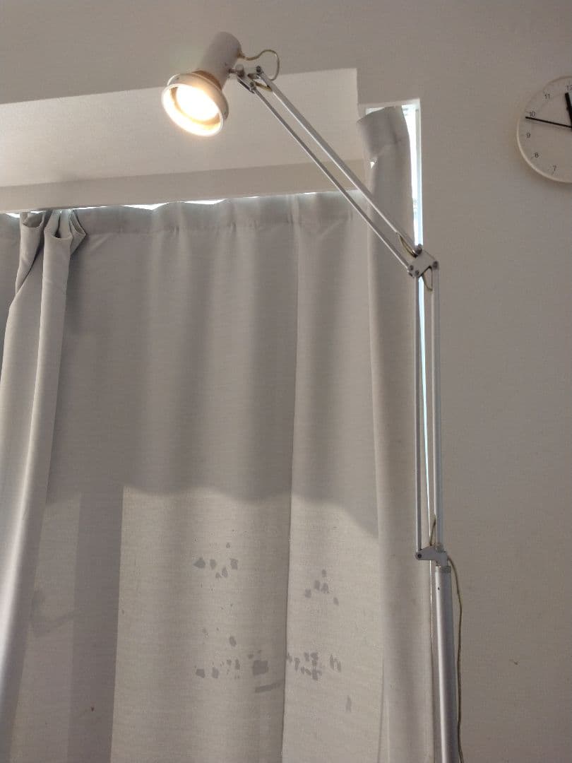 【良品】MUJI無印 アルミフロアランプ 間接照明/ヴィンテージスタンドライト