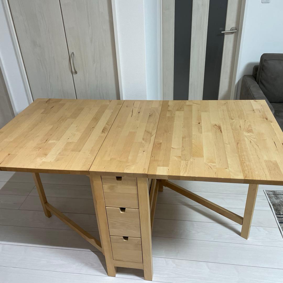 IKEA NORDEN ダイニングテーブル　中古　傷汚れあり