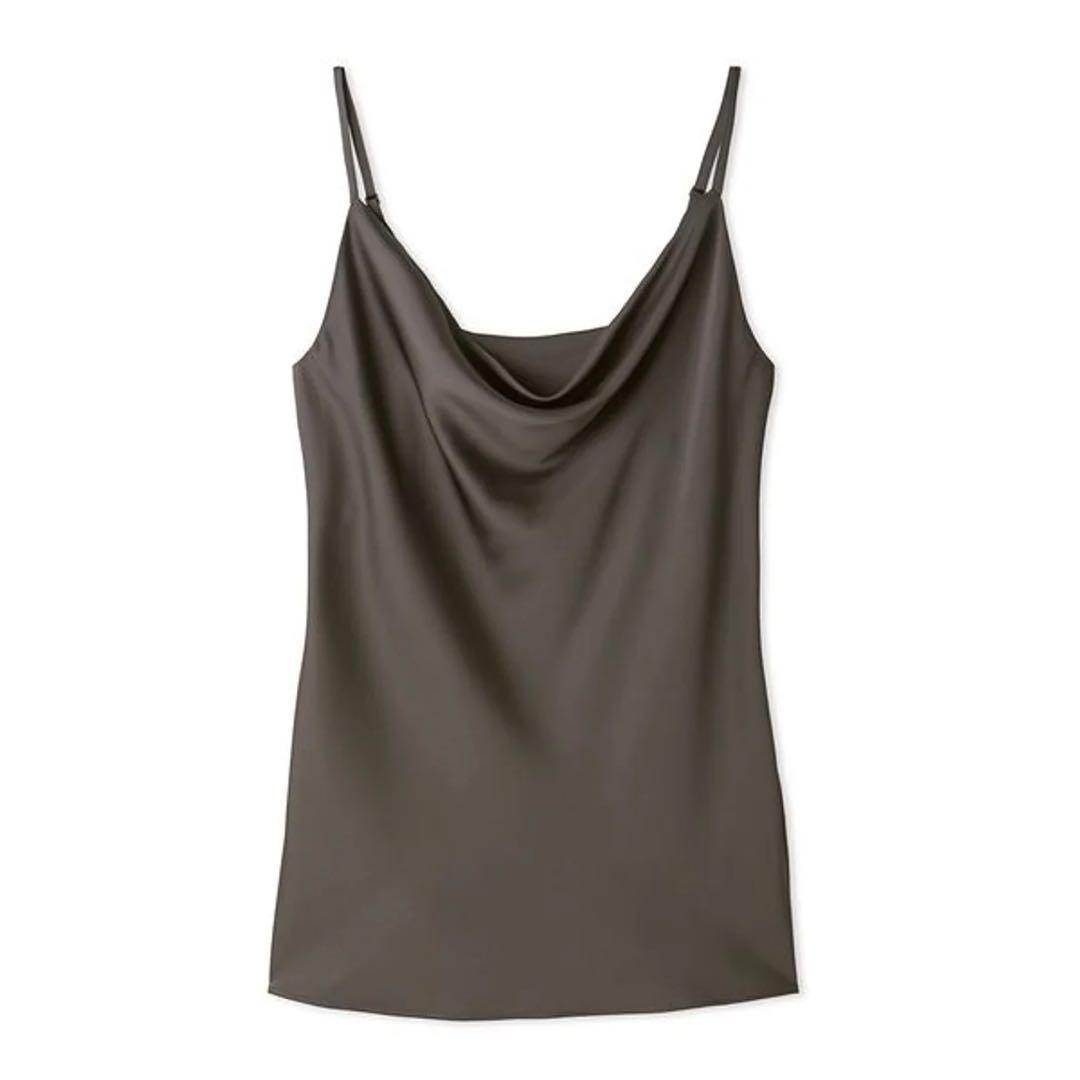 ジェラートピケ ルームウェア グレー3点セット シャツキャミソールワイドパンツ