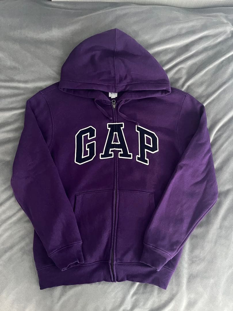 希少 GAP パープル ジップパーカー 紫 XS