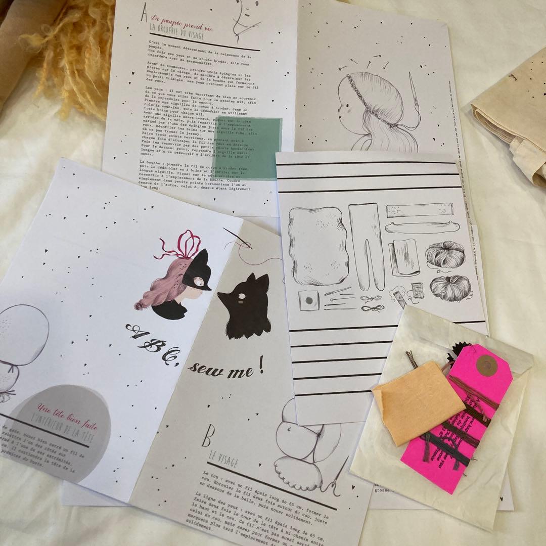 happy to see you 着せ替え人形　ウォルドルフ　リバティスカート付