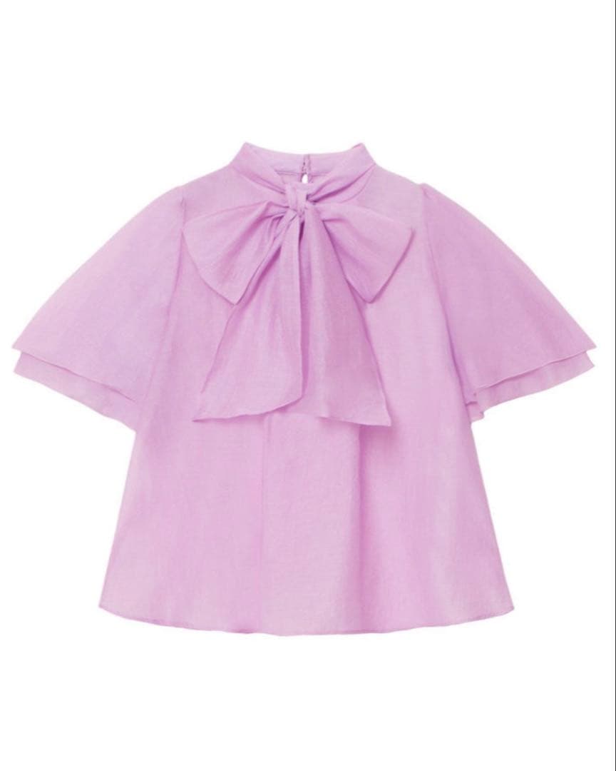 ANAYI スパンオーガンジーボウタイブラウス　新品未使用タグ付き