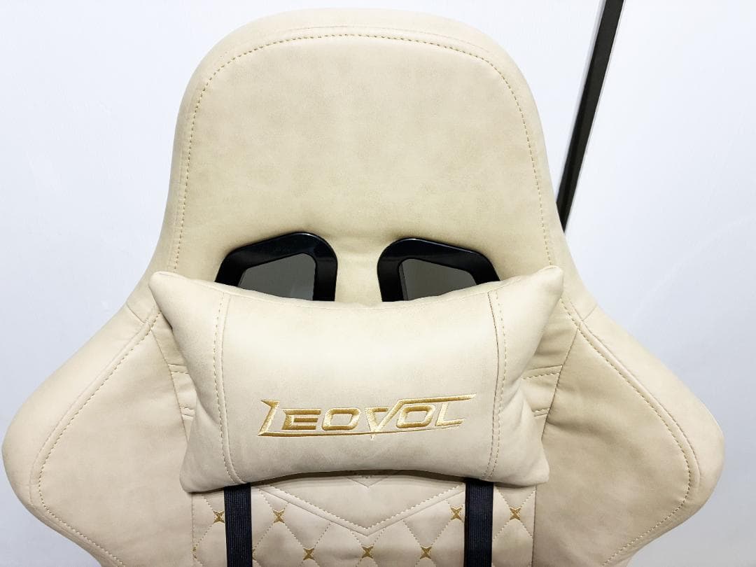 ★LEOVOL ゲーミングチェア【LEOVOL 座椅子 ベージュ】FOK3