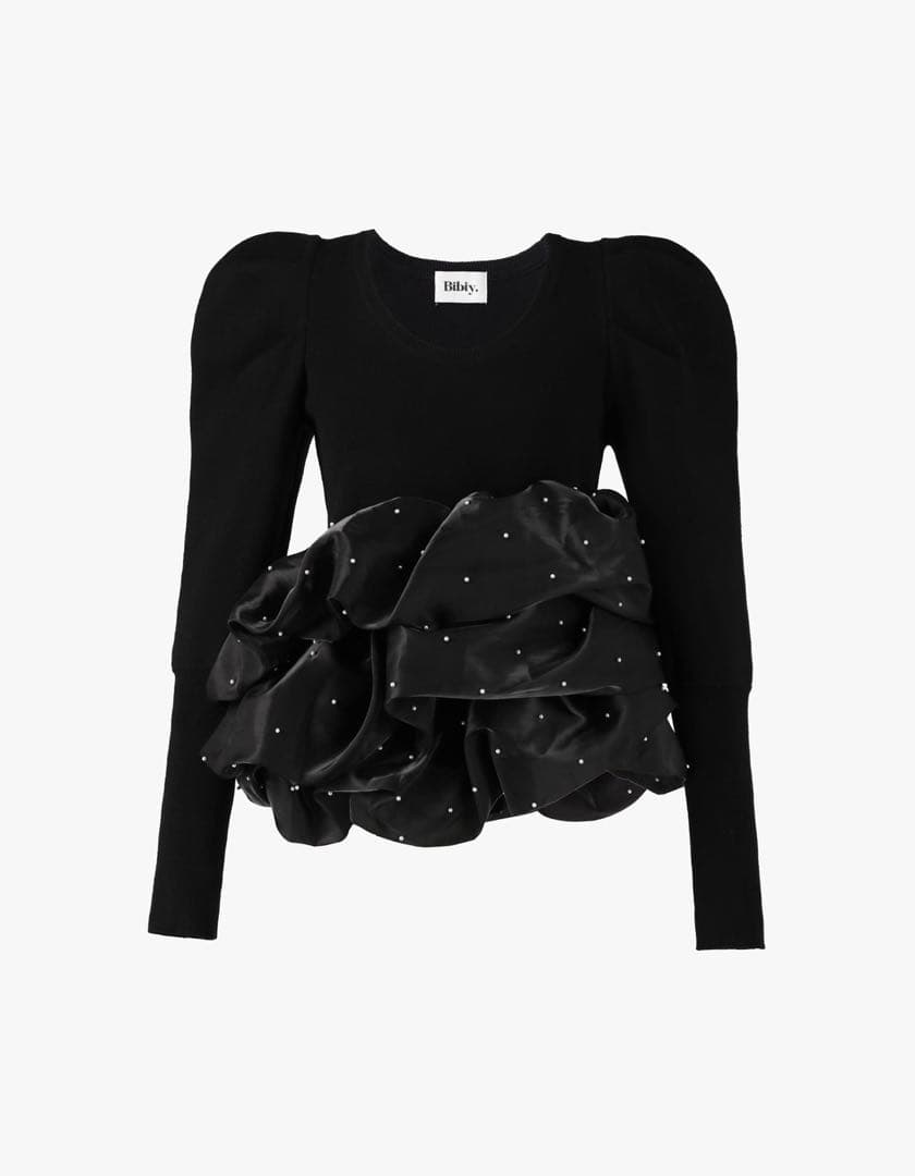 bibiy AMELIE PEPURAMU KNIT ブラック