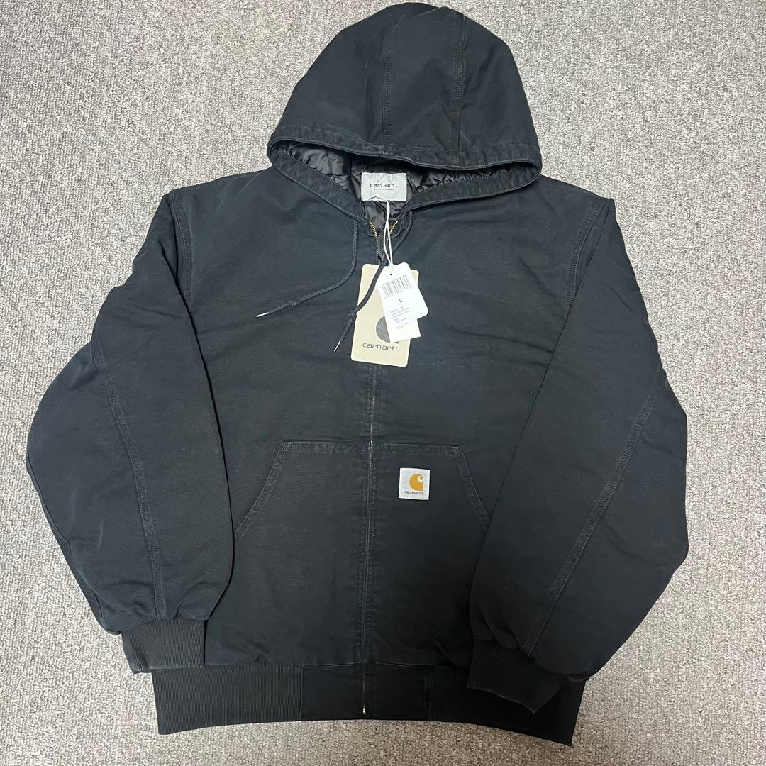 完売 Carhartt Active Jacket Black Canvas L