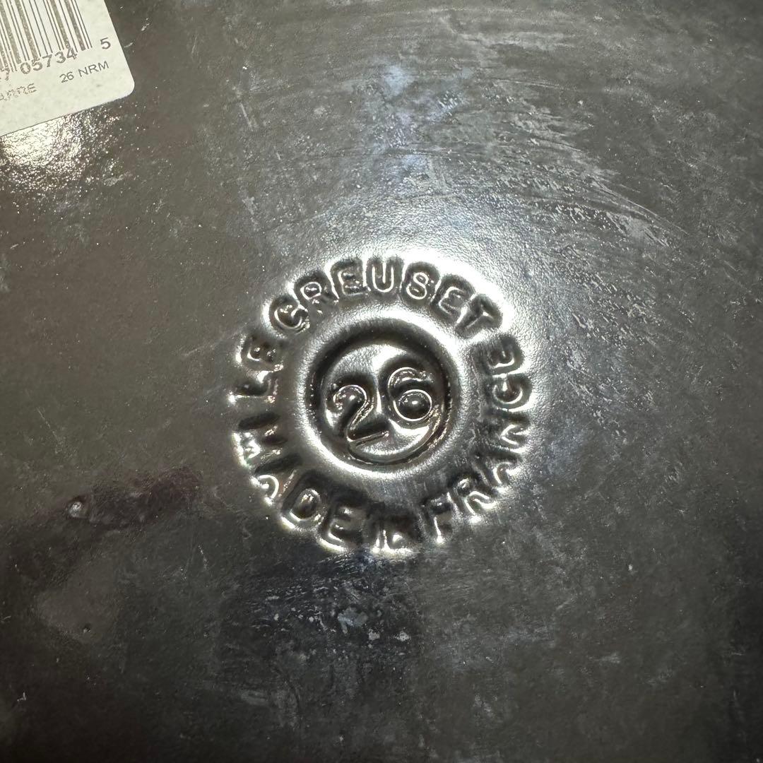 【未使用】ル・クルーゼ スクエア スキレット グリルパン ブラック