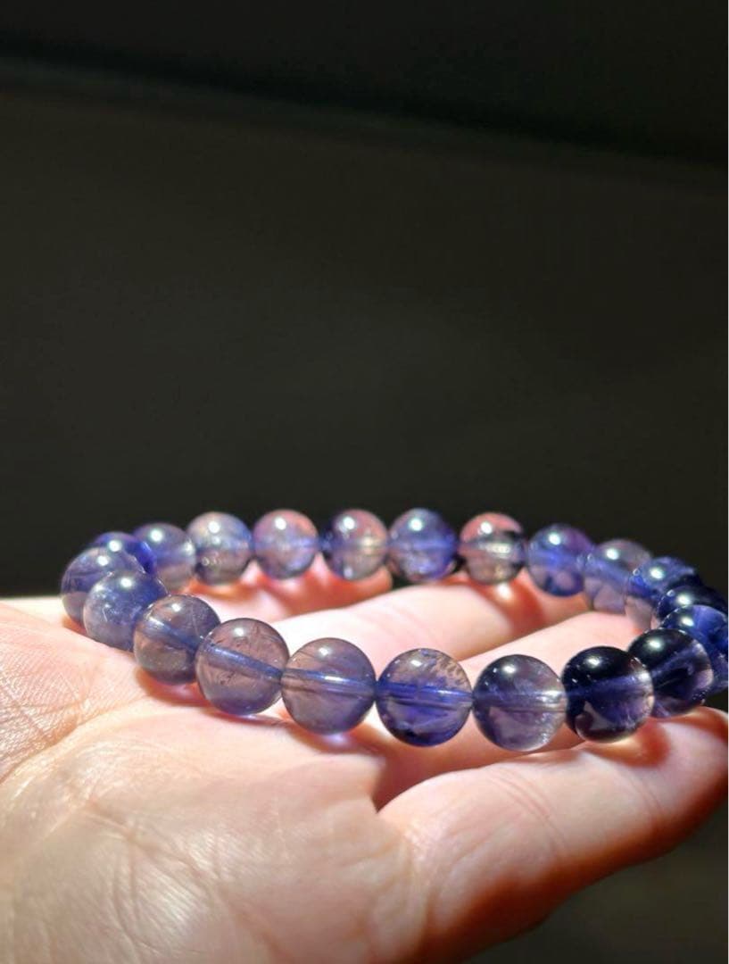 ス*⚡様 天然石 高品質 アイオライト ブレスレット 9.4mm