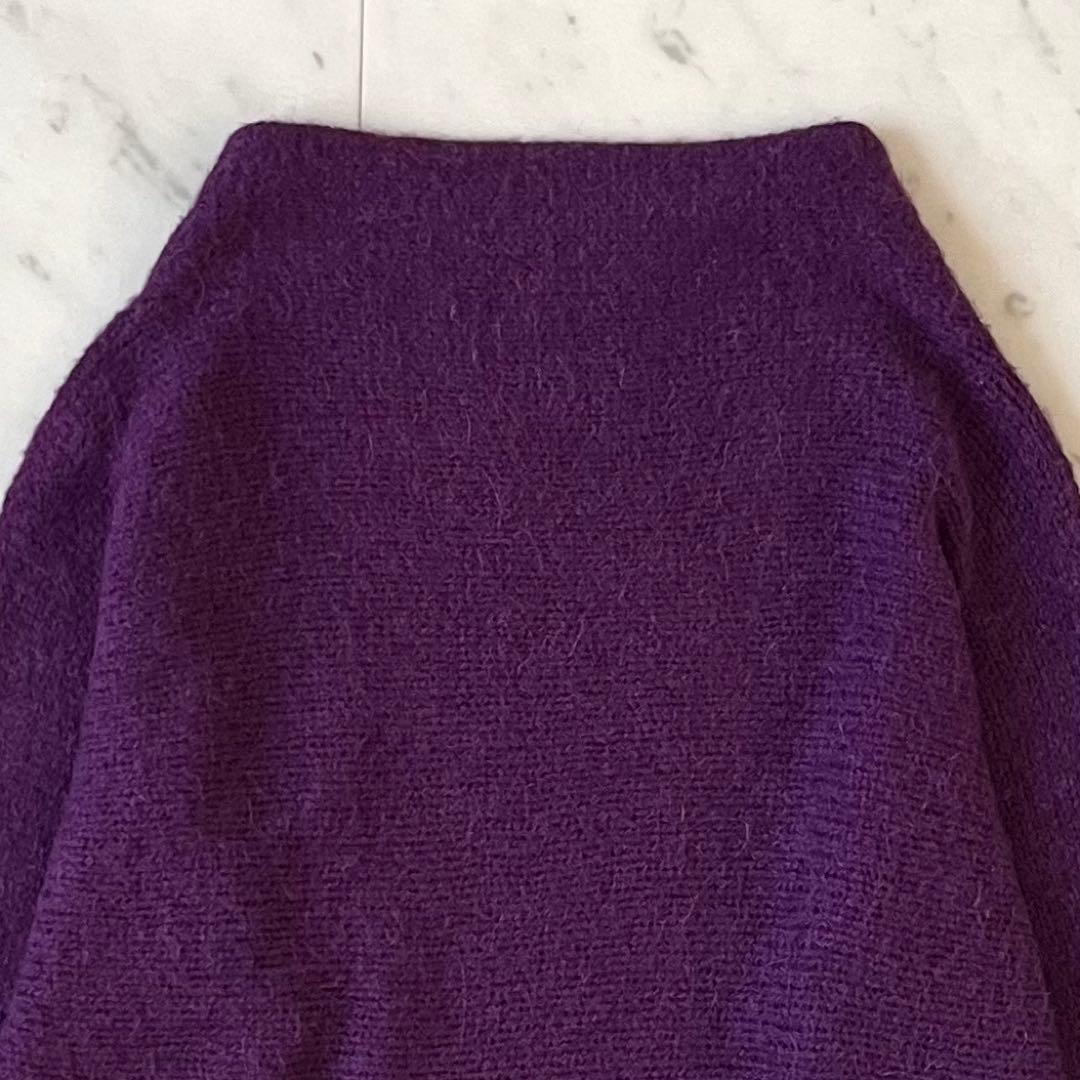 美品＊ヨーガンレール アルパカ100%ニットチュニック M パープル系 長袖