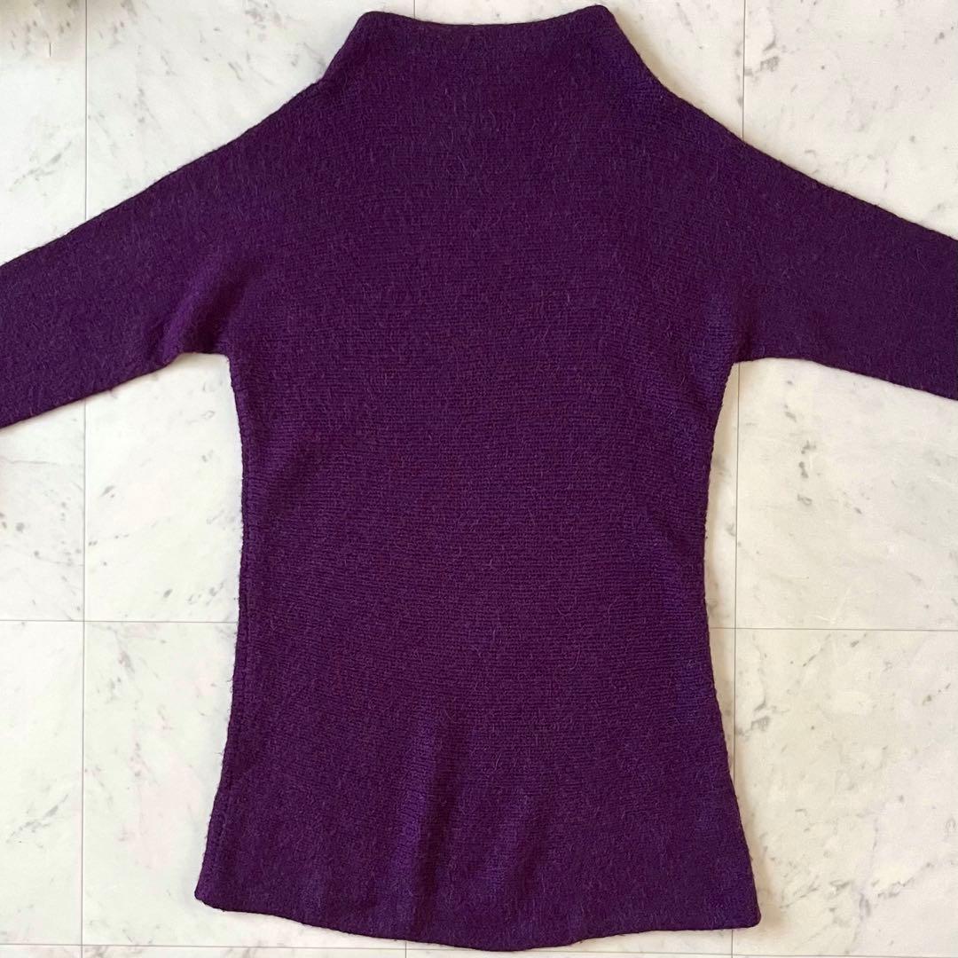 美品＊ヨーガンレール アルパカ100%ニットチュニック M パープル系 長袖
