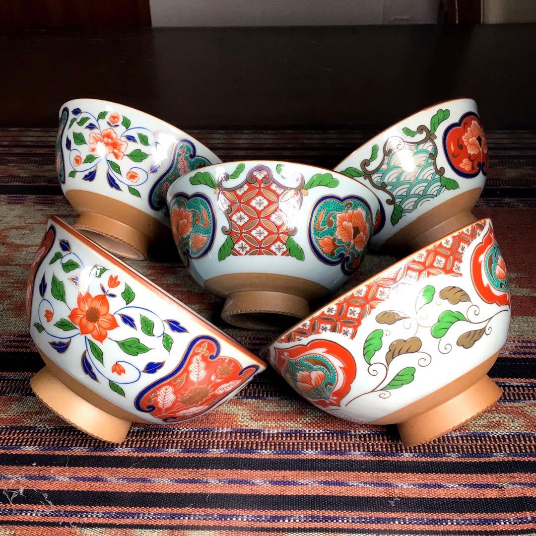 『一つB級品』　じゅえん　古伊万里　清窯　ご飯茶碗　5客