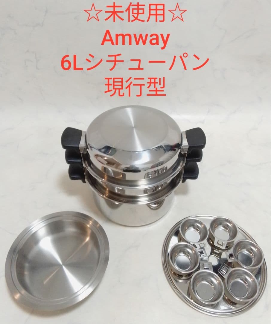 未使用 Amway 6L シチューパン 現行型 アムウェイ 両手鍋 IH対応 ①