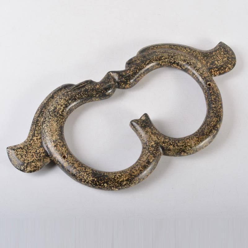 中国　玉石彫刻　神獣刻　玉器　玉壁　V　5141