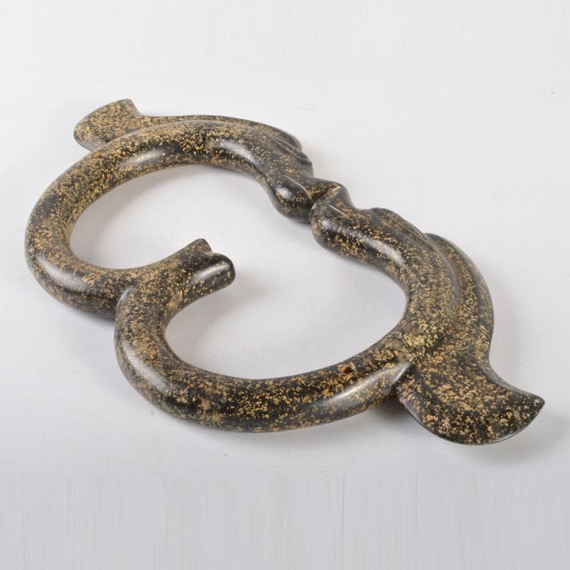 中国　玉石彫刻　神獣刻　玉器　玉壁　V　5141