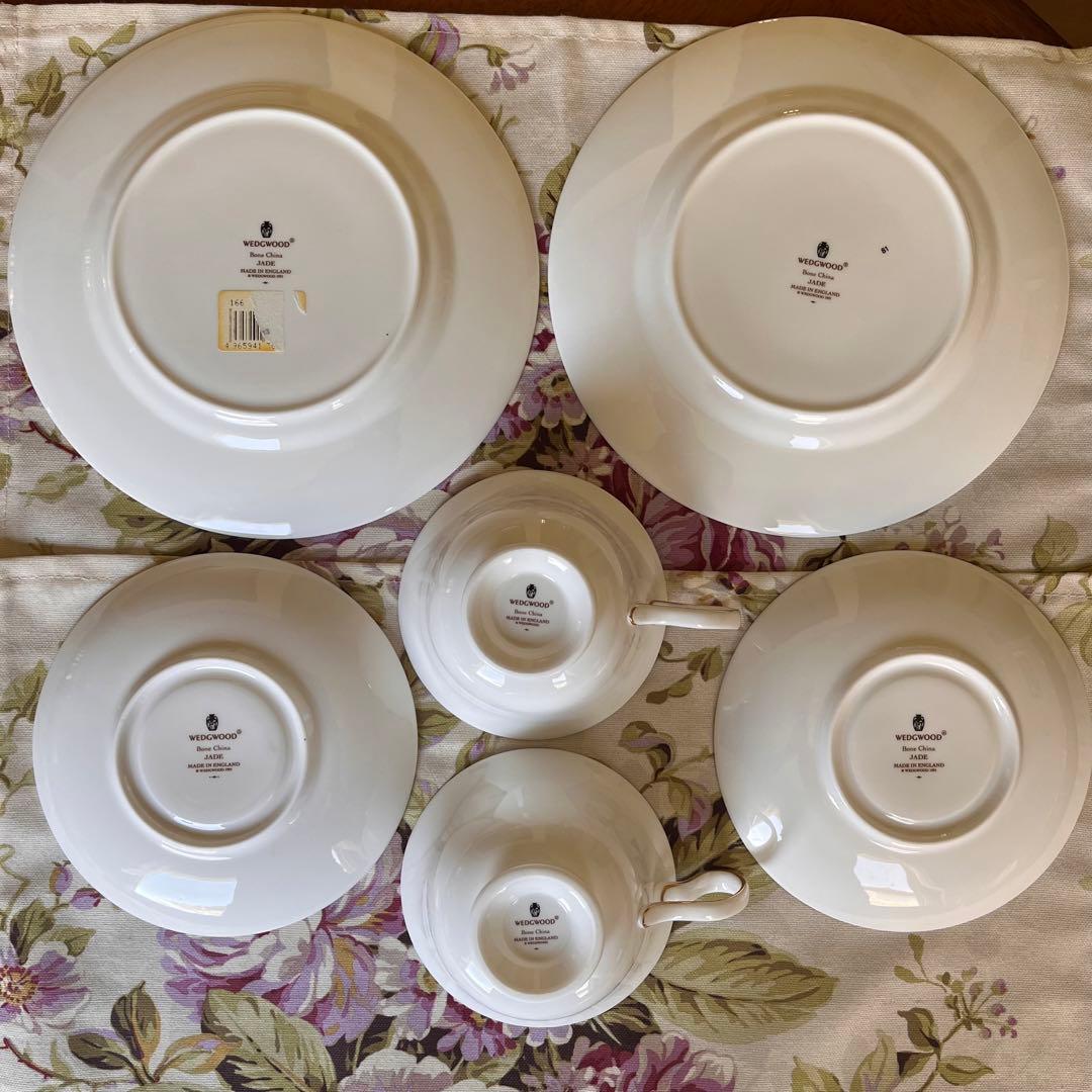 【黒壺美品】ウェッジウッド★JADE★トリオ　ペア