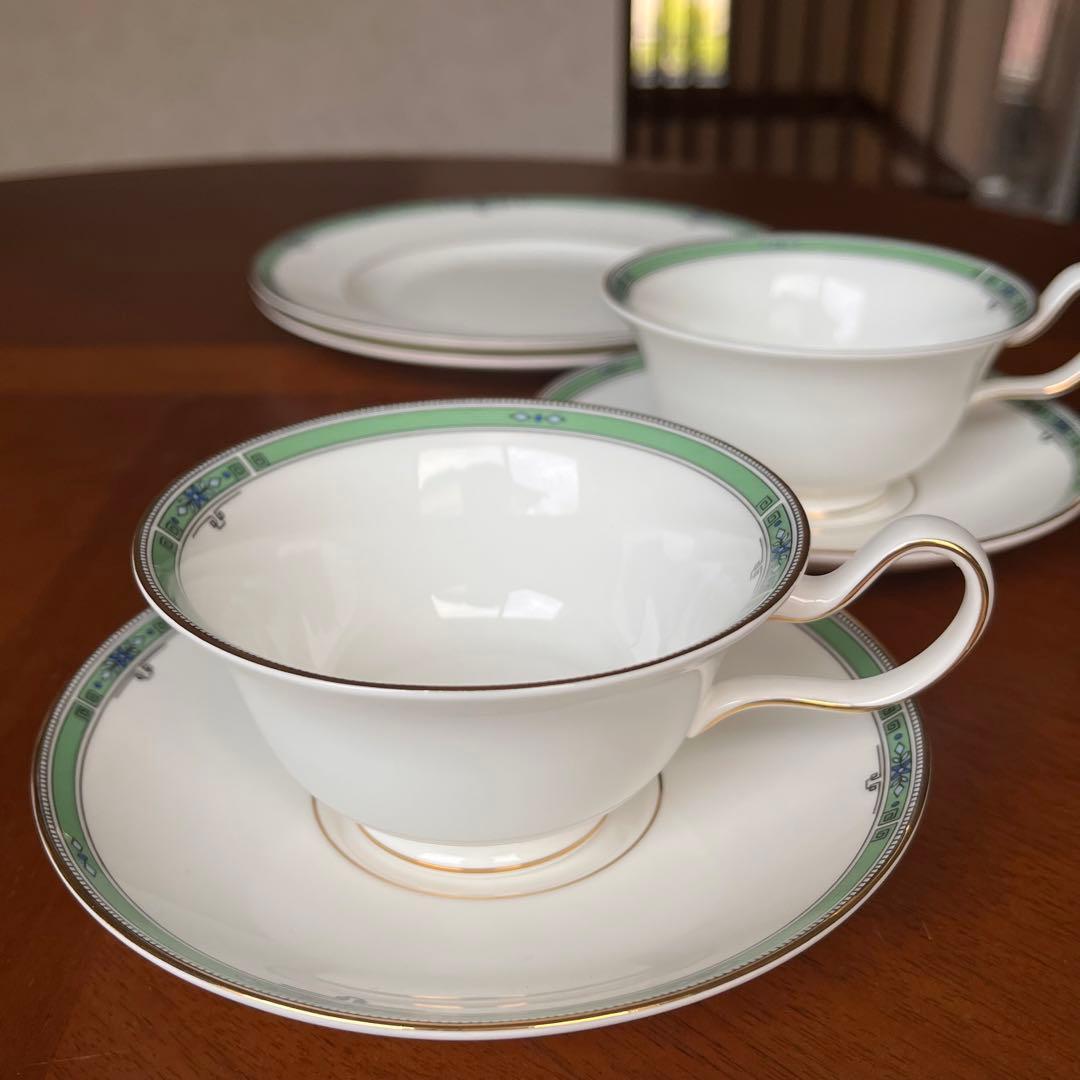 【黒壺美品】ウェッジウッド★JADE★トリオ　ペア