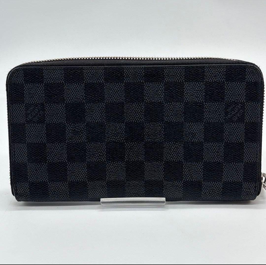 美品 ルイヴィトン ジッピーオーガナイザー ダミエグラフィット ブラック 長財布