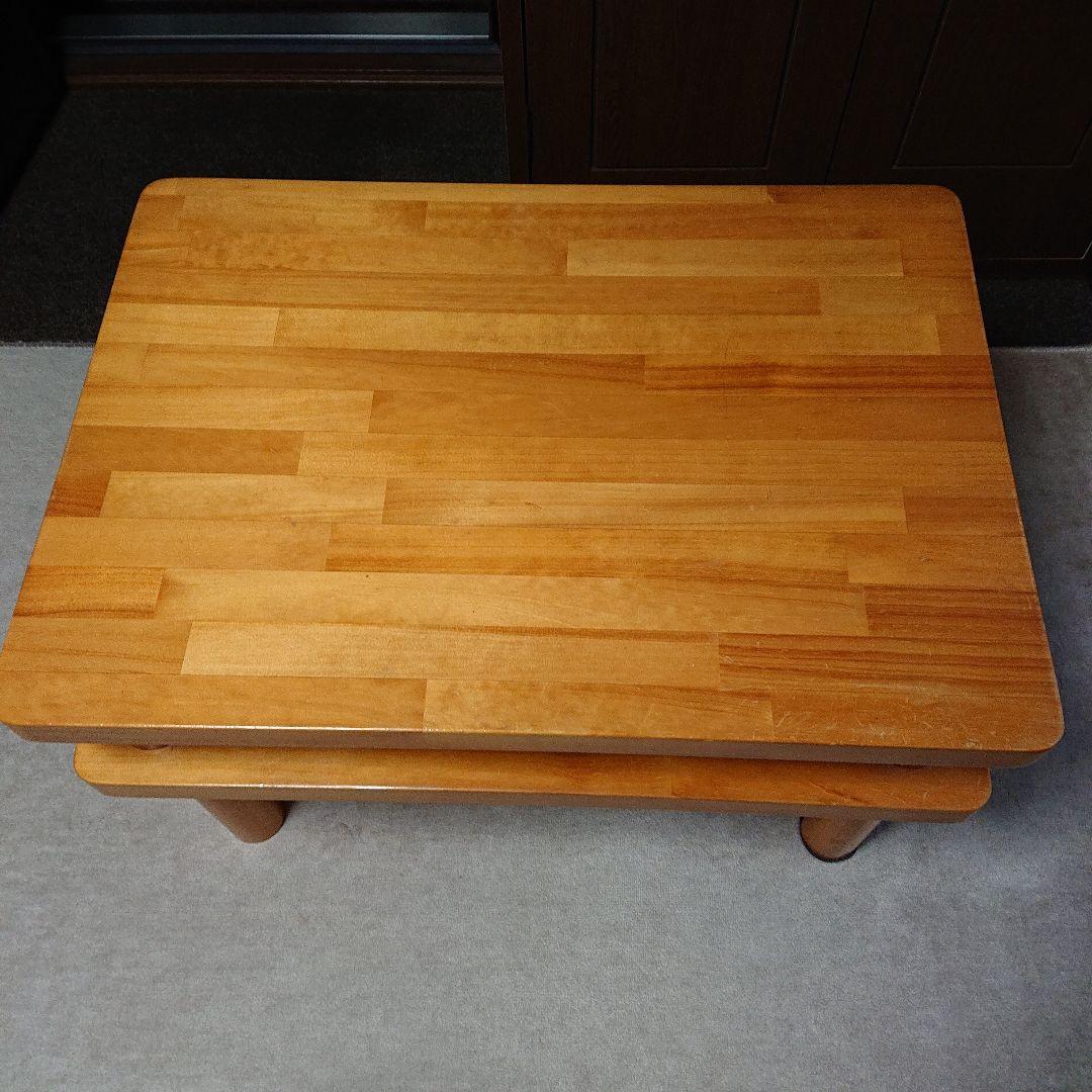 木製 2段センターテーブル