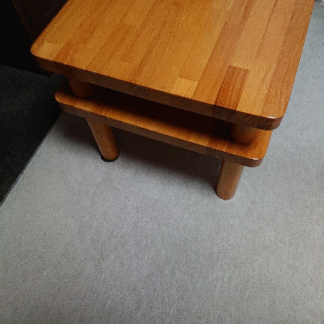 木製 2段センターテーブル