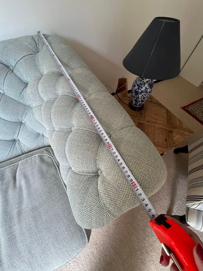 コ*イ様 フレンチグレー ボタンタッセル コーナーソファ