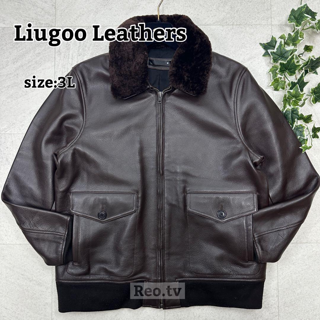 3L【Liugoo Leathers】A2 G1 牛革 フライト ジャケット