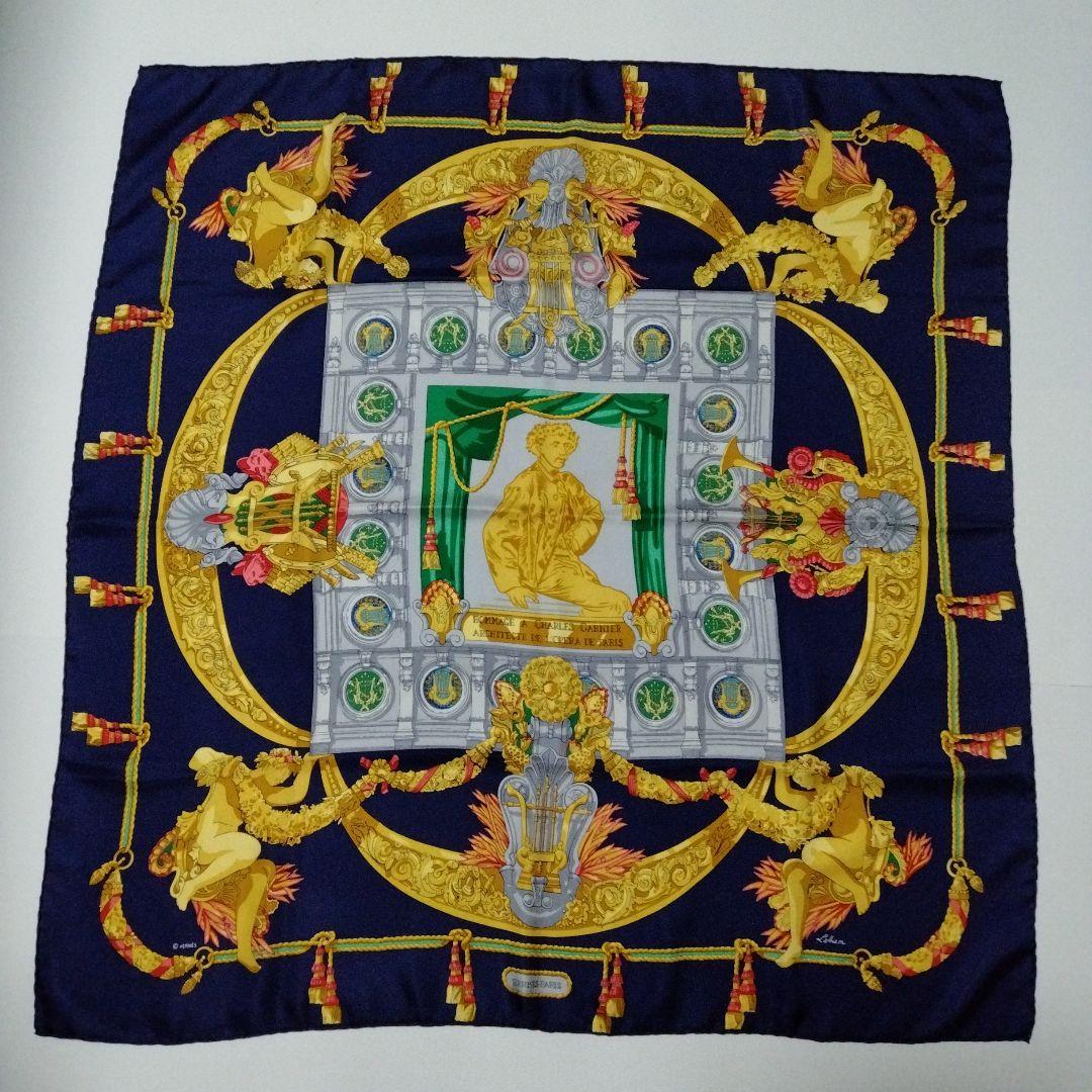 エルメス　スカーフ90 「シャルルガルニエへの賛辞」