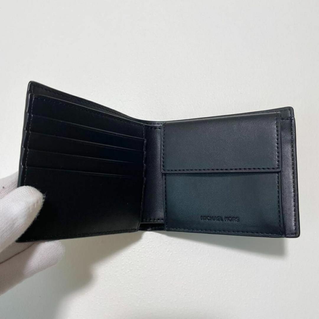マイケルコース 折り財布 ウォレット 二つ折り ブラック レザー ラスト1個