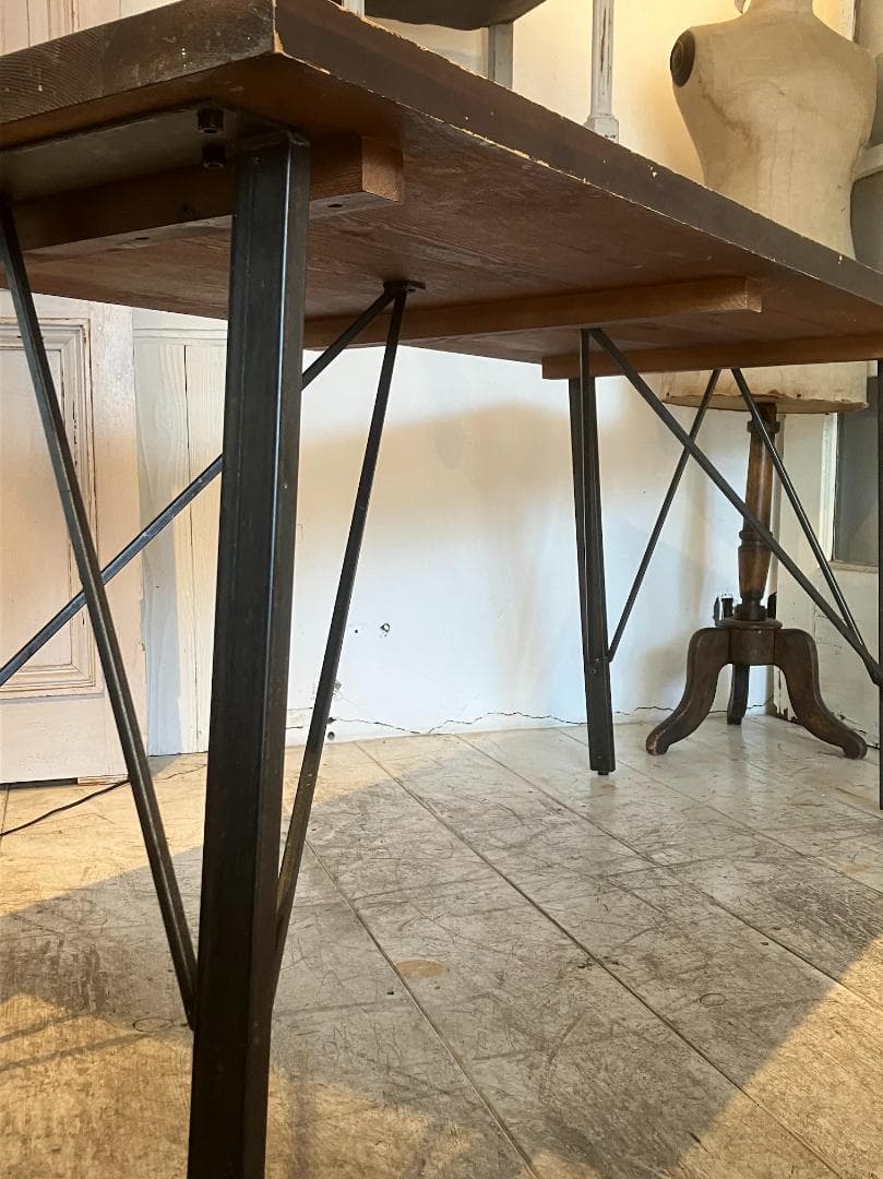 ジャーナルスタンダードファニチャー　シノン ダイニングテーブル　古材　アイアン