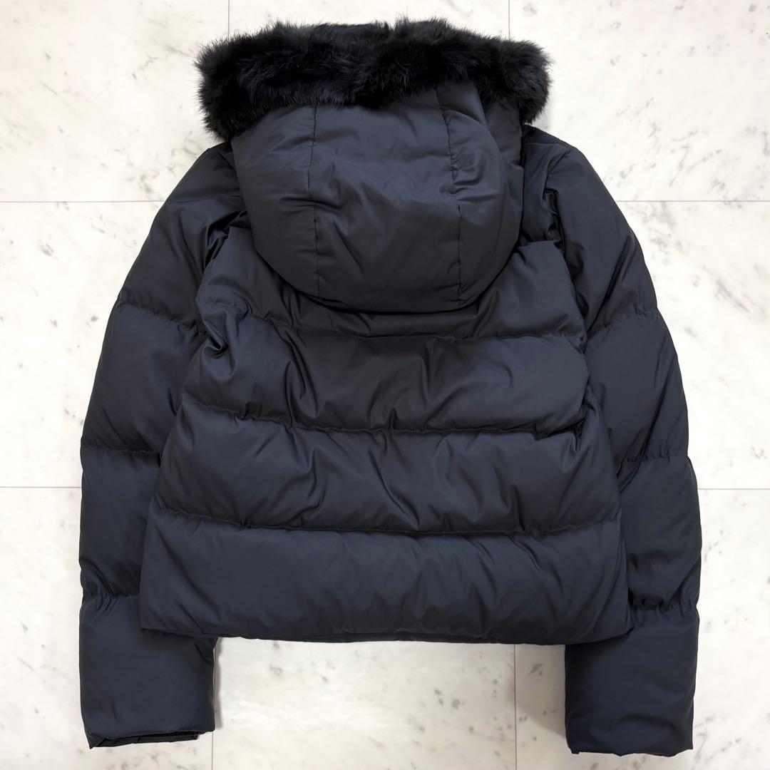 美品✨アーバンリサーチ　ラビットフードストレッチショートダウン　ブラック　人気