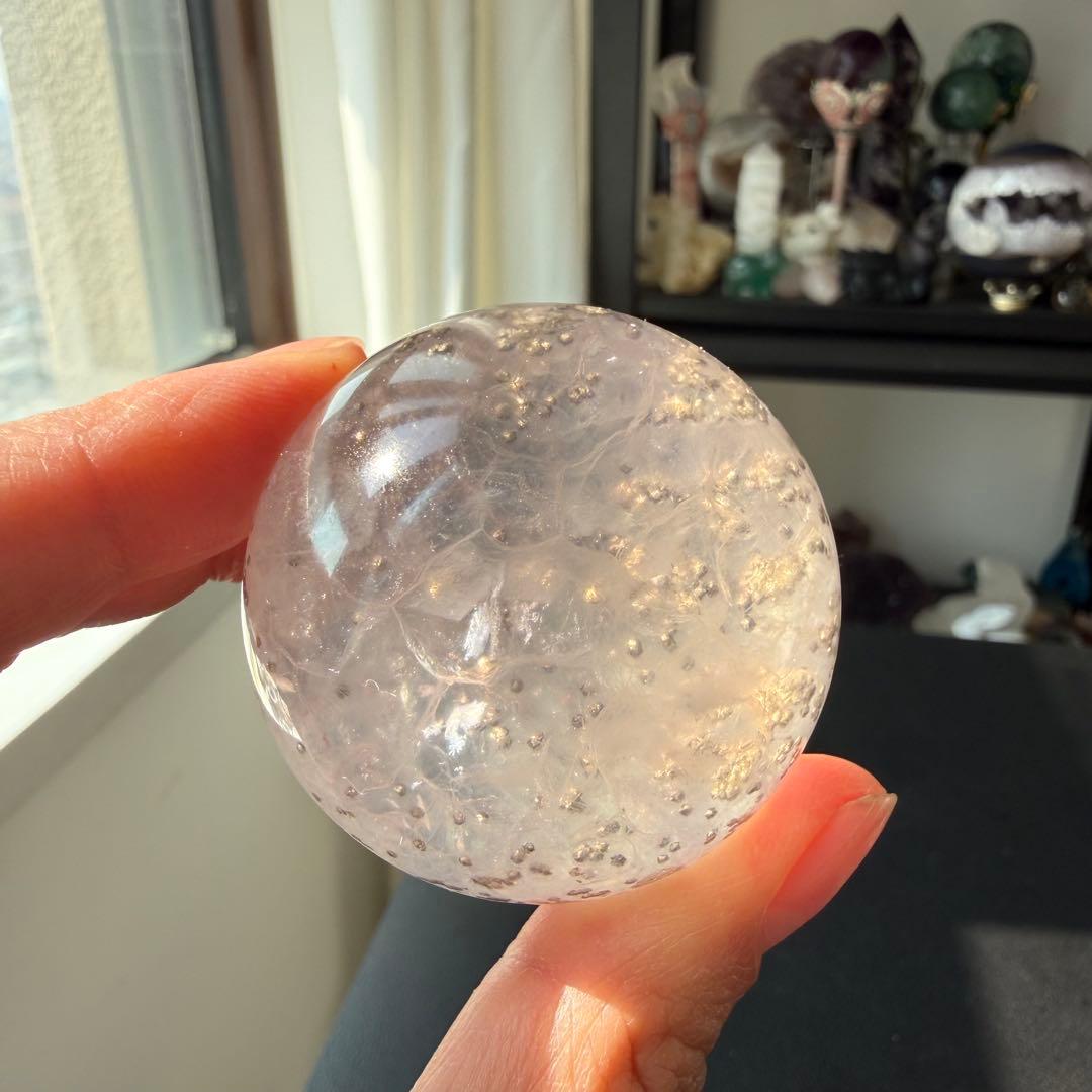 【g's hako】パイライト共生フローライトのスフィアNO.021113