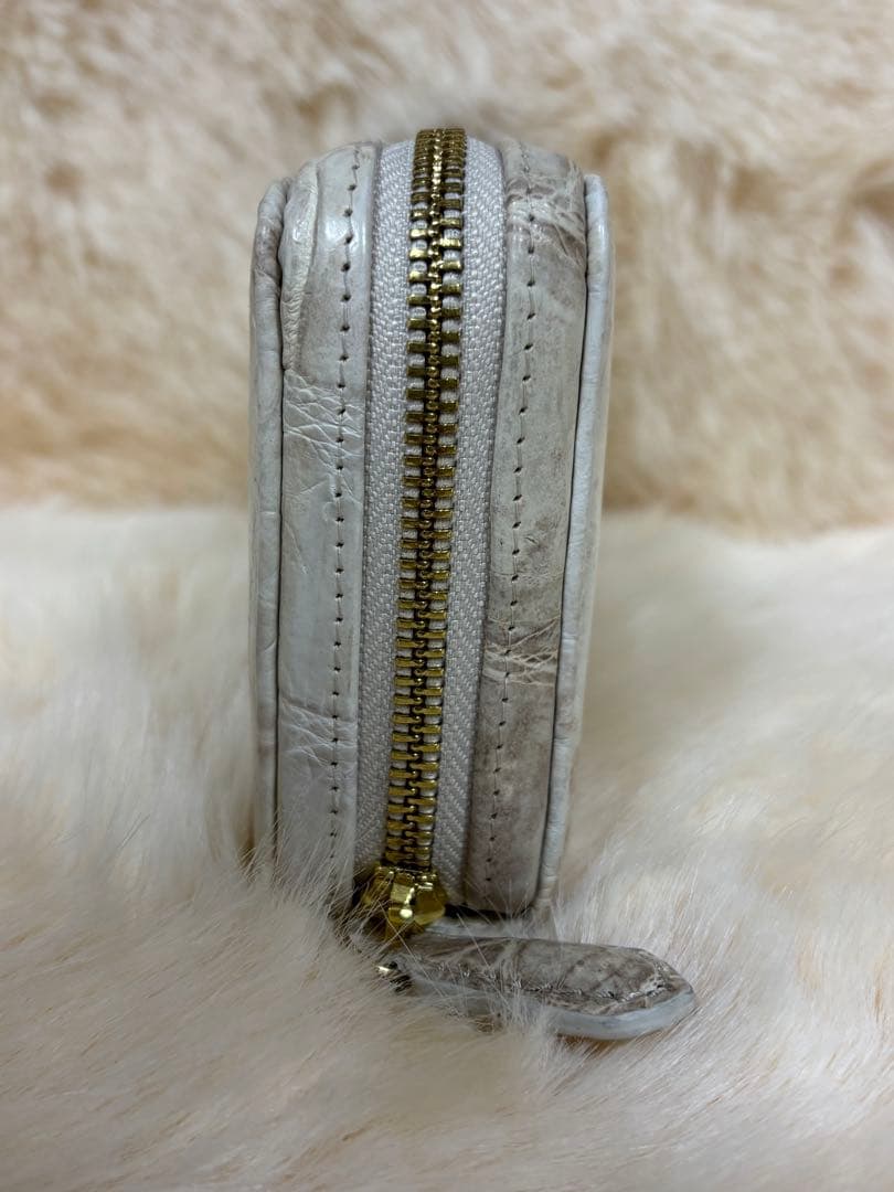 【微使用美品】　ヒマラヤクロコダイル　ラウンドファスナー長財布