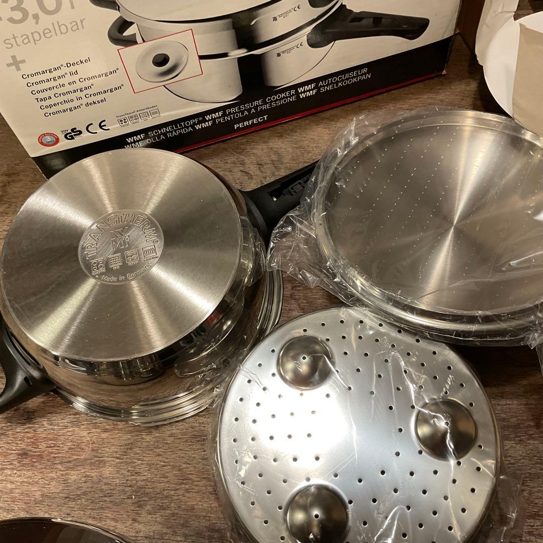 未使用！WMF ヴェーエムエフ 圧力鍋 4.5L,3L セット ステンレス蓋