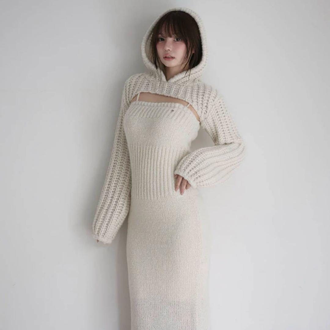 andmary Leo hoodie set dress ivory アンドマリ