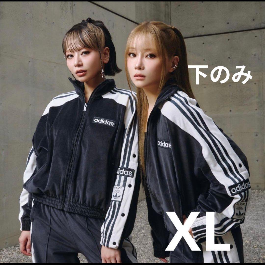 新品XL⭐️adidasアディブレイク ベロア　パンツ ブラック 重盛さと美