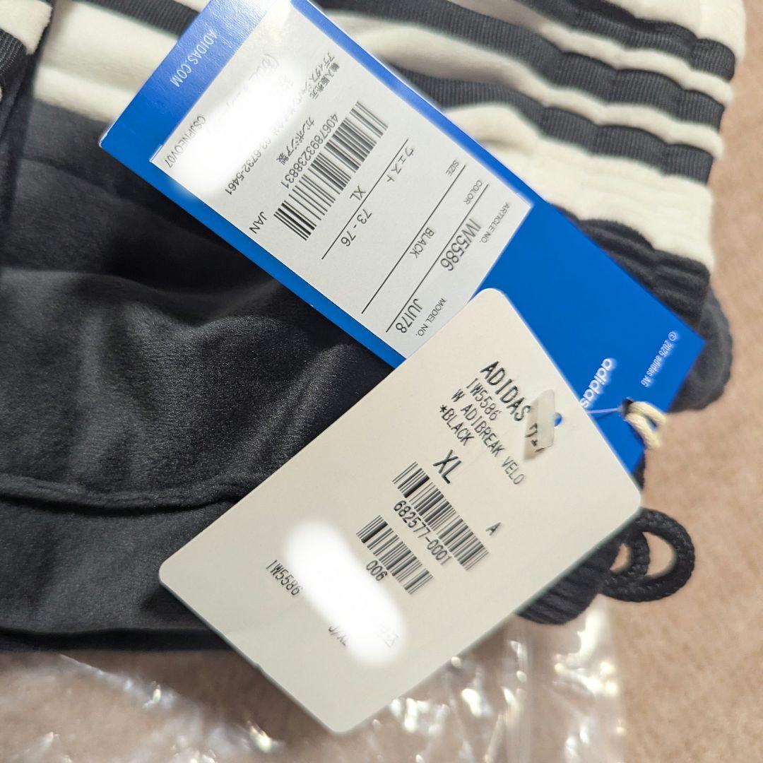 新品XL⭐️adidasアディブレイク ベロア　パンツ ブラック 重盛さと美