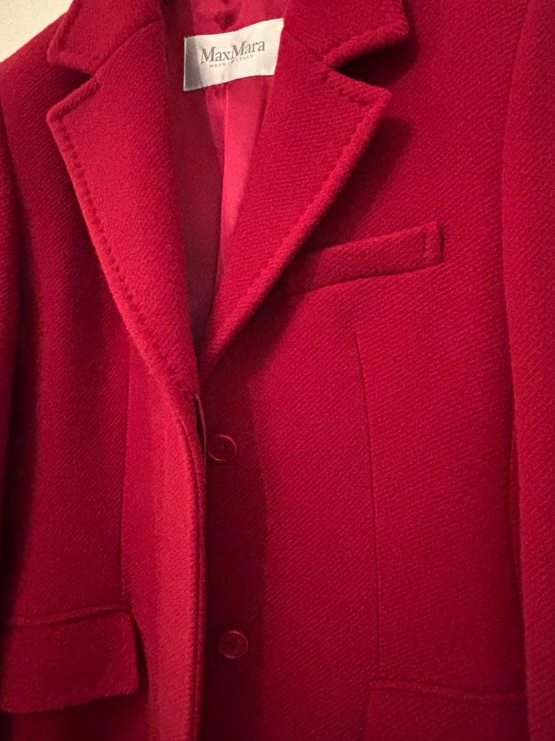 Max Mara●白タグ、アンゴラ混ロング、チェスター●40、Lサイズ