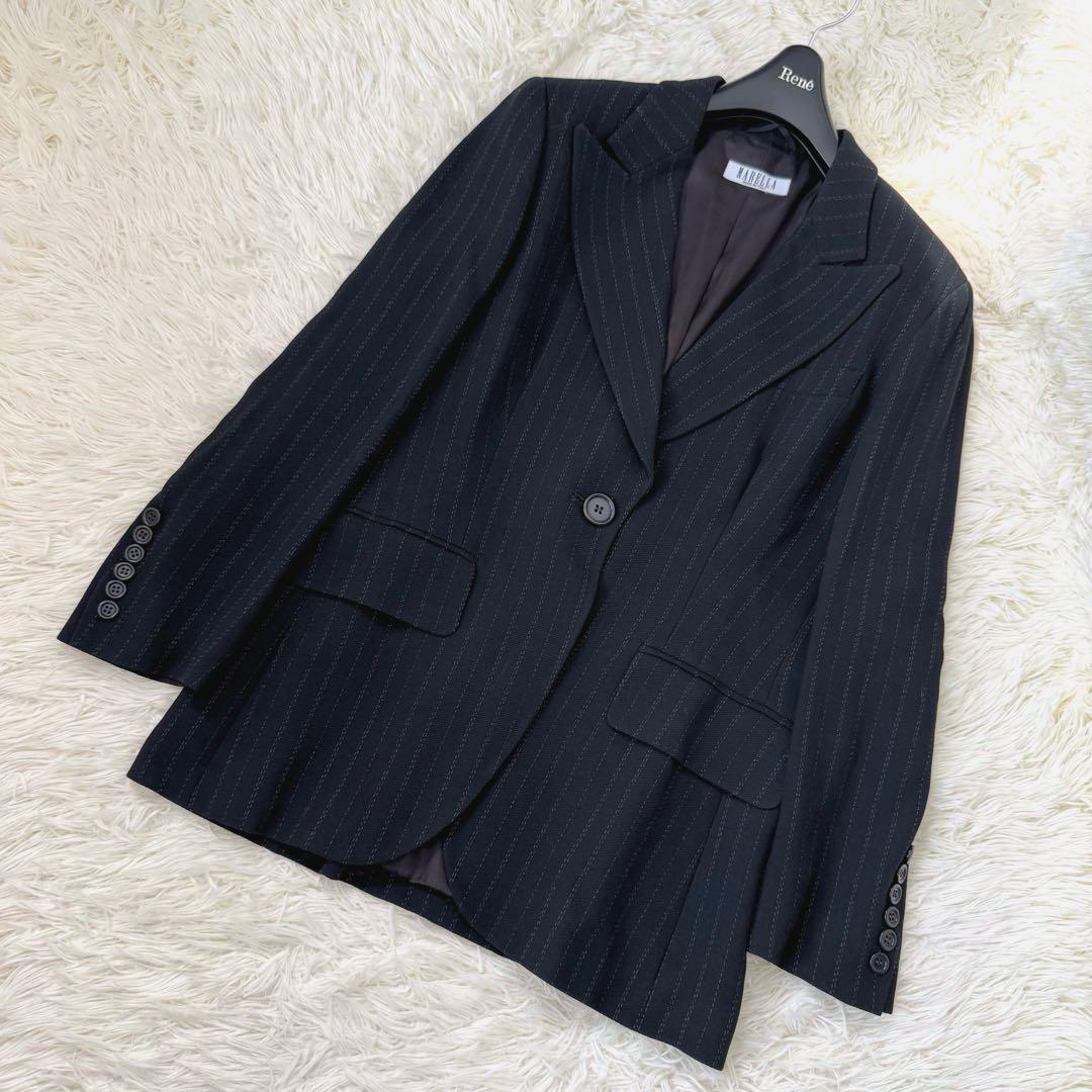 大きいサイズ✨マレーラ ストライプ セットアップスーツ 46 2XL ジャケット