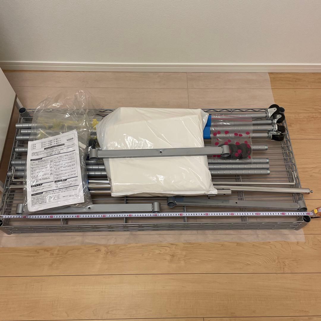 dinos 洗えるカバー付き 頑丈ハンガーラック 2段掛け　幅 約 120センチ