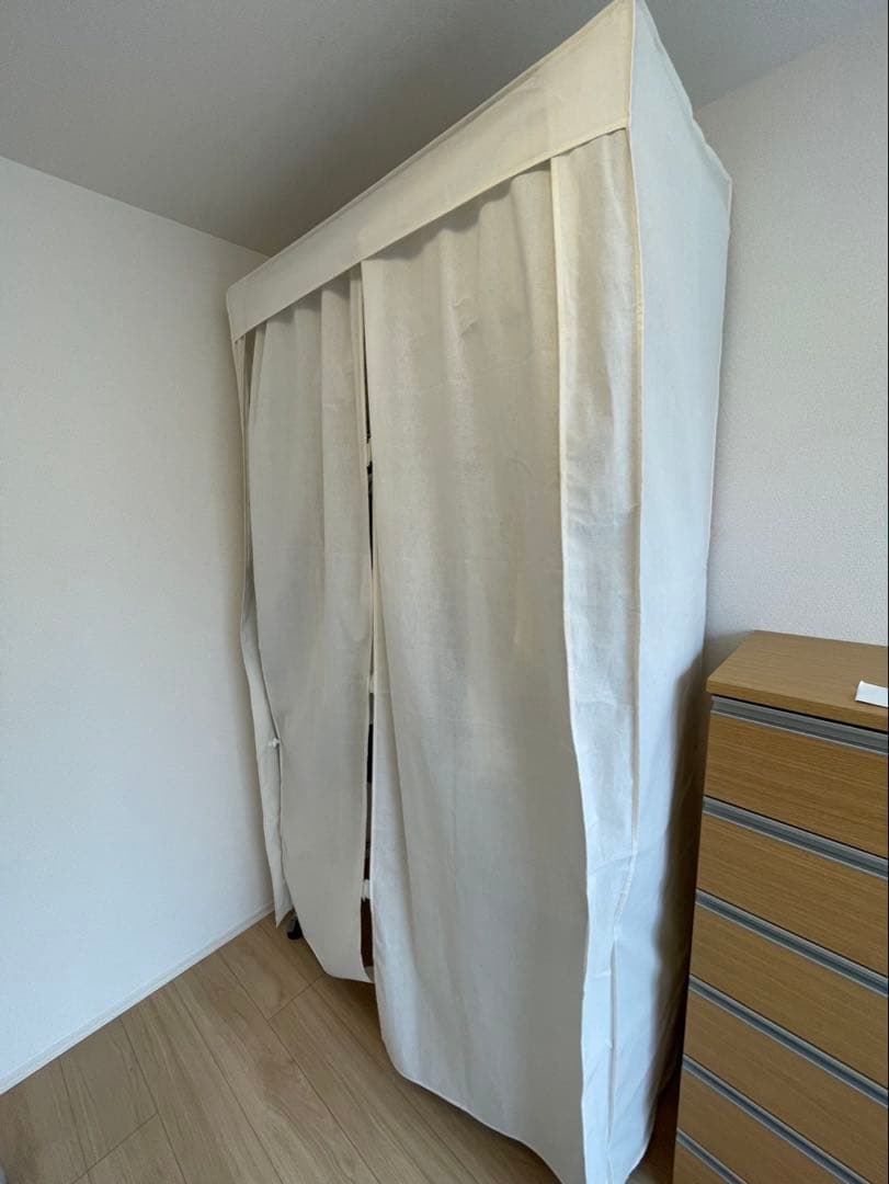 dinos 洗えるカバー付き 頑丈ハンガーラック 2段掛け　幅 約 120センチ