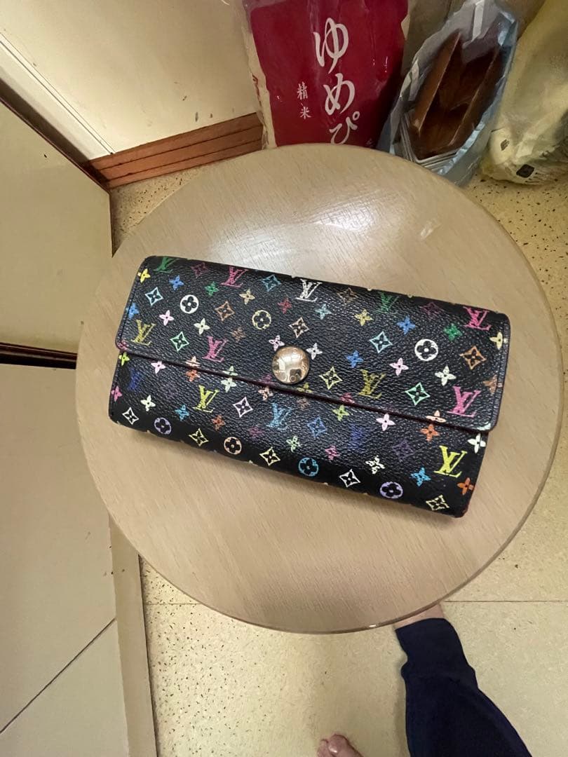 Louis Vuitton 二つ折り財布 ブラック/マルチカラー