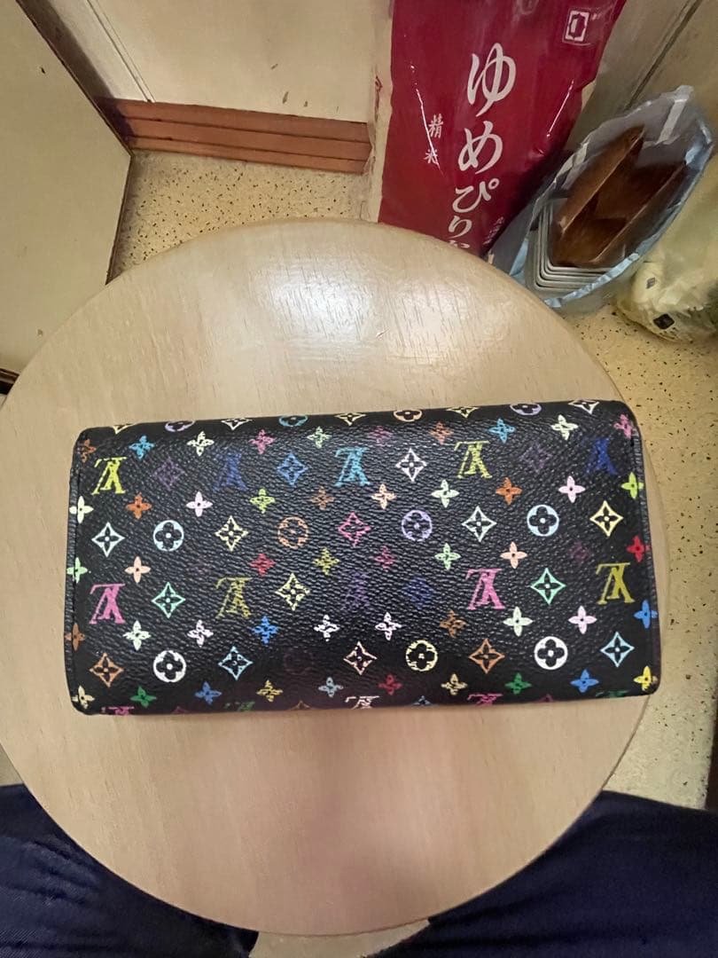 Louis Vuitton 二つ折り財布 ブラック/マルチカラー