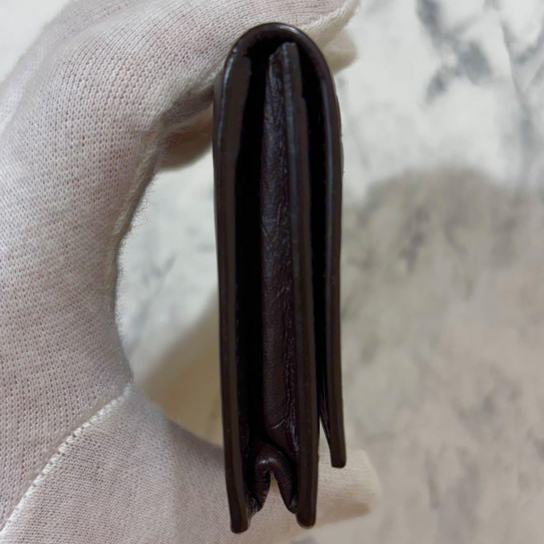 【美品】 ボッテガヴェネタ ケース イントレチャート ダークブラウン