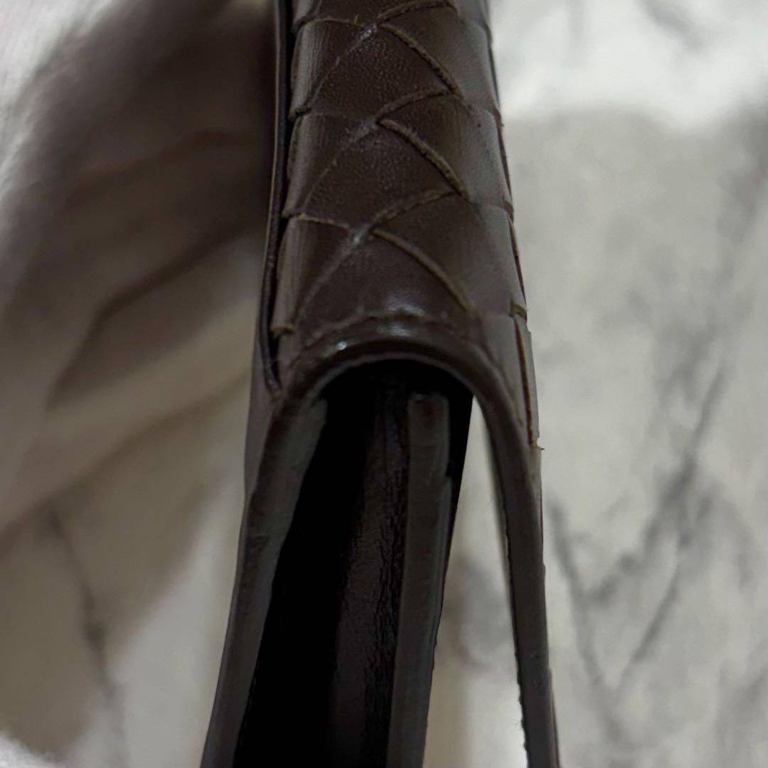 【美品】 ボッテガヴェネタ ケース イントレチャート ダークブラウン