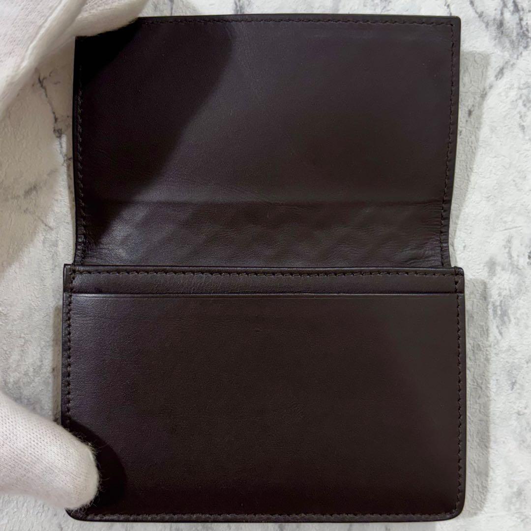 【美品】 ボッテガヴェネタ ケース イントレチャート ダークブラウン