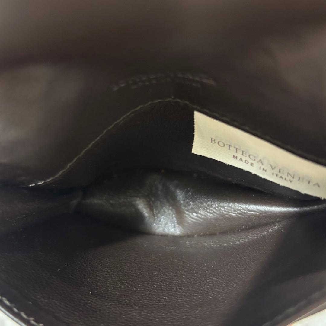 【美品】 ボッテガヴェネタ ケース イントレチャート ダークブラウン